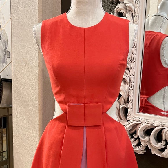 BCBG MaxAzria CUT OUT Colorblock DRESS Size 0 - Picture 4 of 9